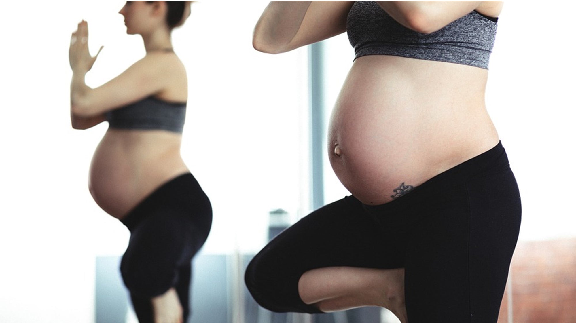 Pregnant yoga students