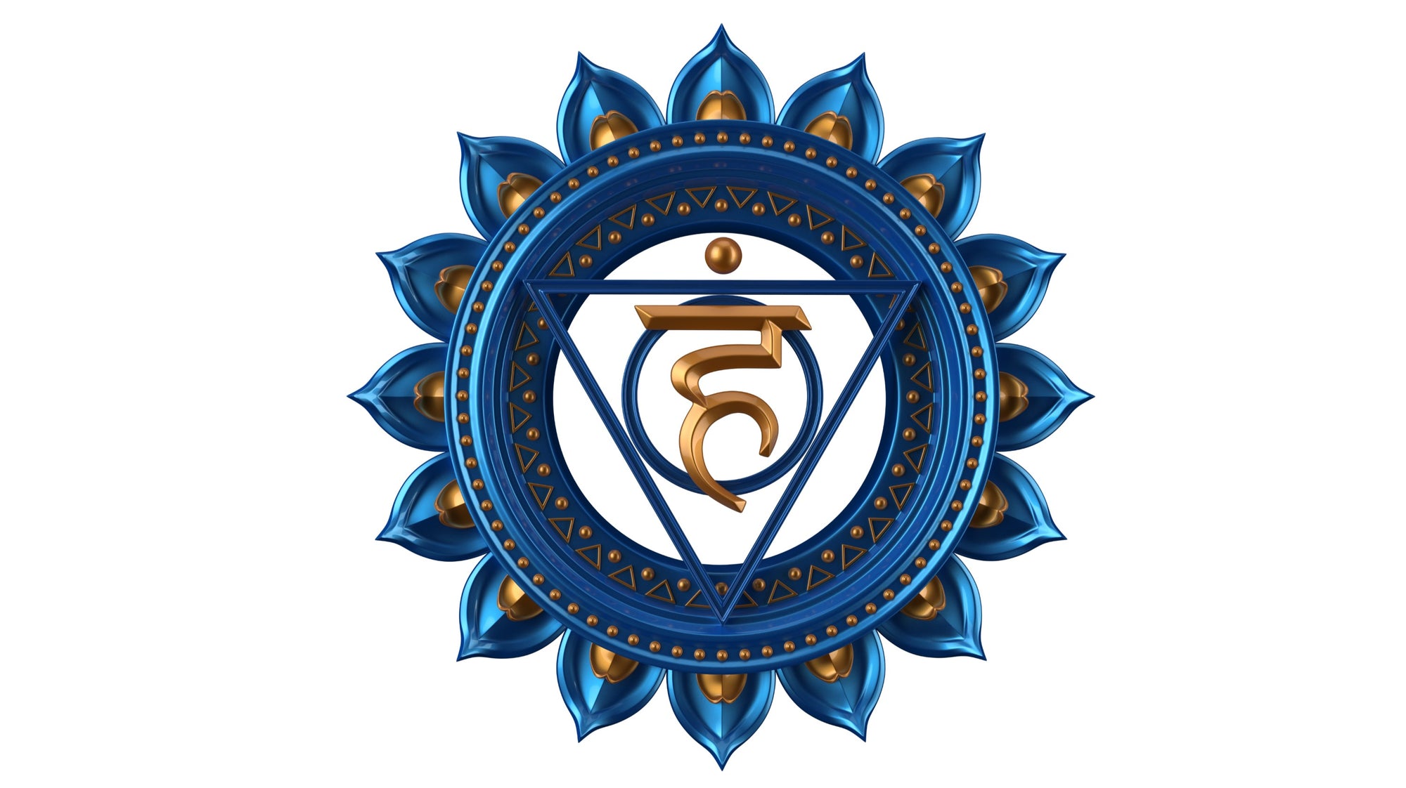 Image of the throat chakra - Vishuddha symbol