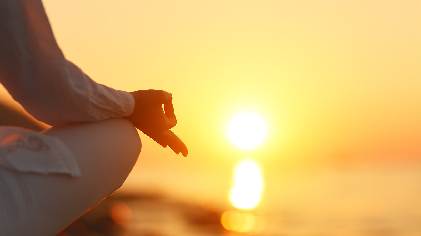 meditating during sunrise or sunset