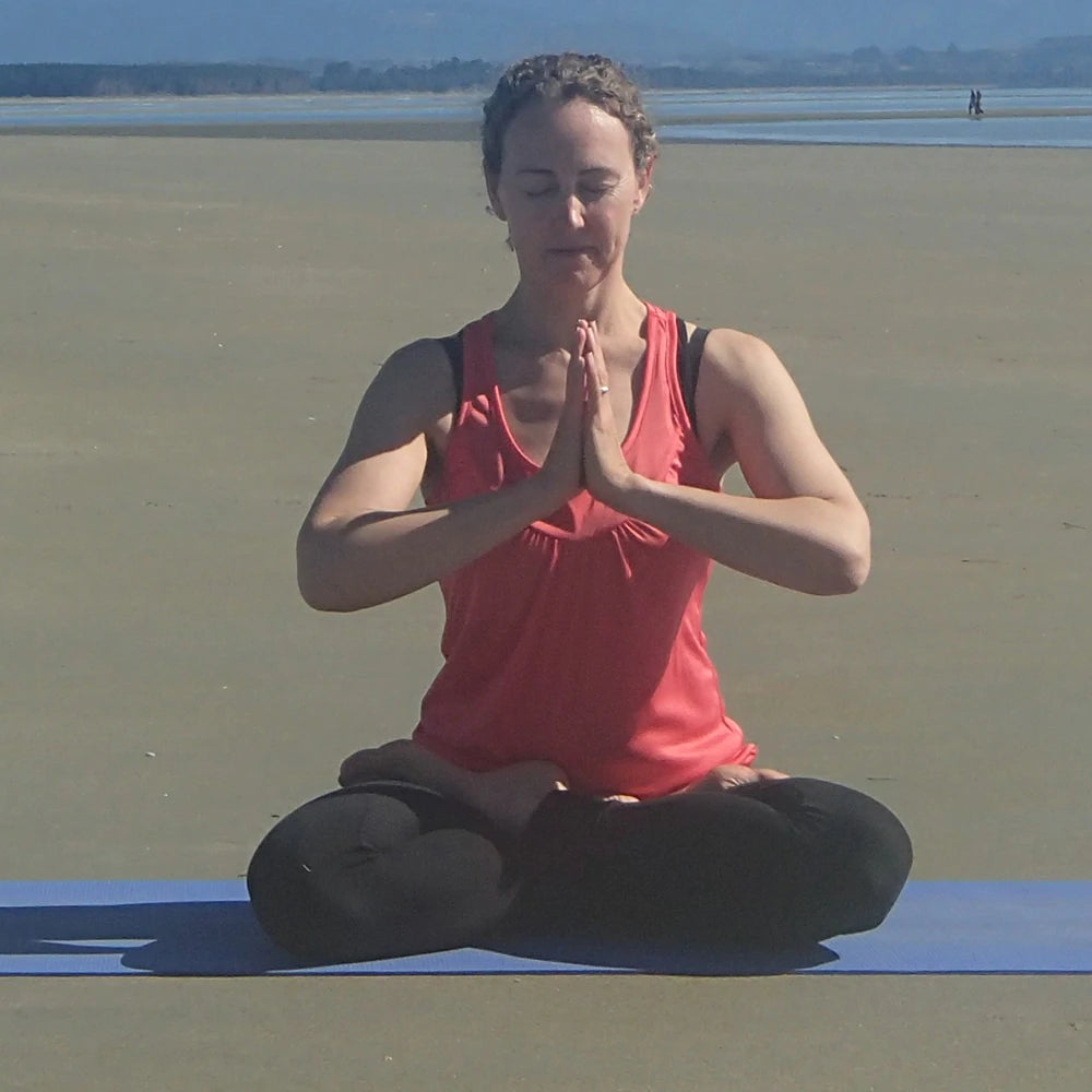 Sue Fuller practicing yoga